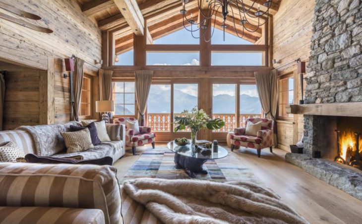 Chalet Petit Ours, Verbier, Lounge with Fireplace